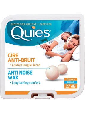 Natural Wax Earplugs - 8 Pairs, 27 dB Noise Reduction, Comfortable & Safe